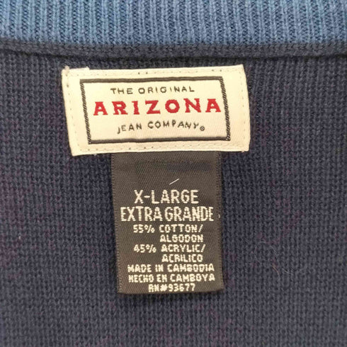 アリゾナ arizona ハーフジップ コットンニット メンズ import:XL