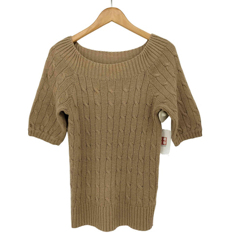 ラルフローレン RALPH LAUREN リネン カシミヤ S/S ケーブル ニット レディース import:M
