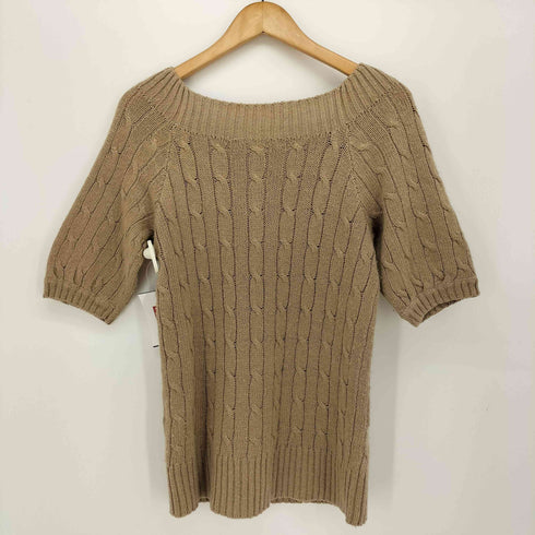 ラルフローレン RALPH LAUREN リネン カシミヤ S/S ケーブル ニット レディース import:M