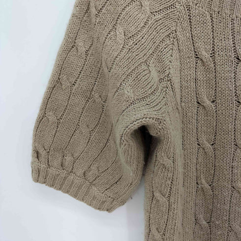 ラルフローレン RALPH LAUREN リネン カシミヤ S/S ケーブル ニット レディース import:M