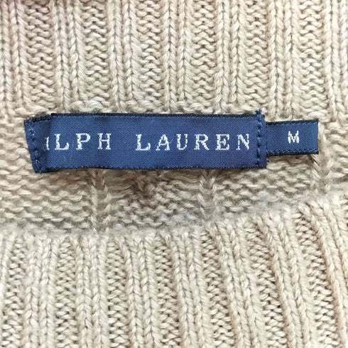 ラルフローレン RALPH LAUREN リネン カシミヤ S/S ケーブル ニット レディース import:M
