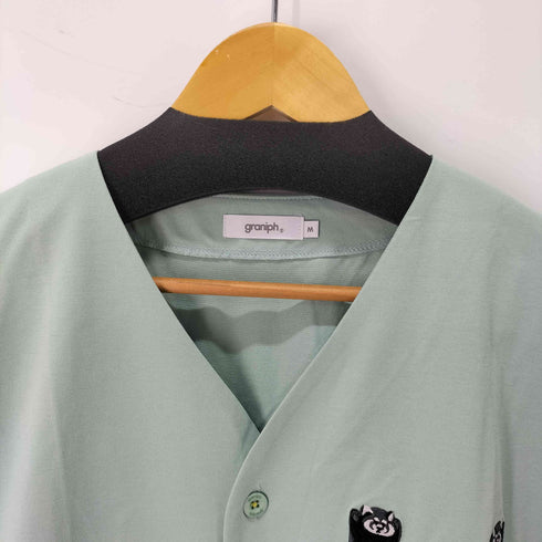 デザインティーシャツストアグラニフ Design Tshirts Store graniph ノーカラー レッサーパンダ威嚇 長袖シャツ メンズ JPN:M