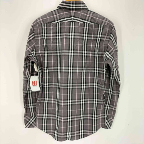 バーバリーブラックレーベル BURBERRY BLACK LABEL ロゴ刺繍 L/S BDチェックシャツ メンズ JPN:2