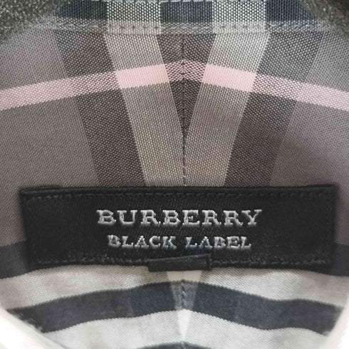 バーバリーブラックレーベル BURBERRY BLACK LABEL ロゴ刺繍 L/S BDチェックシャツ メンズ JPN:2