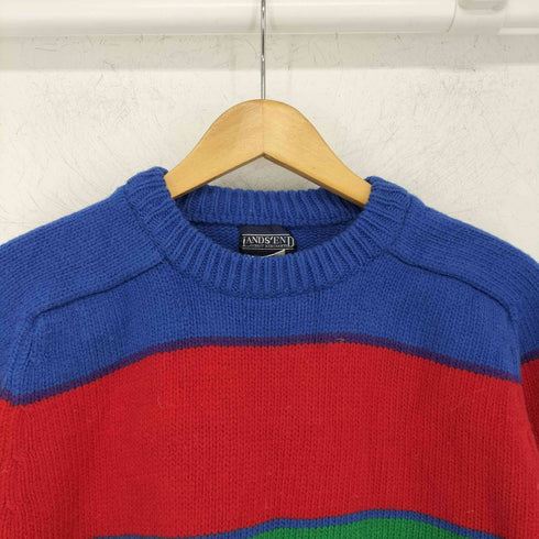 ランズエンド LANDS END 台湾製 ボーダー ウールニット メンズ import:L