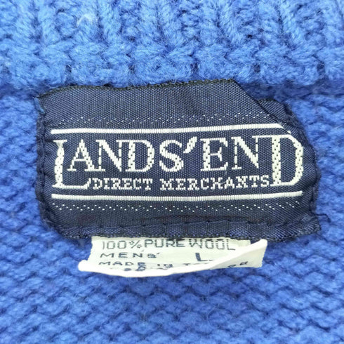 ランズエンド LANDS END 台湾製 ボーダー ウールニット メンズ import:L
