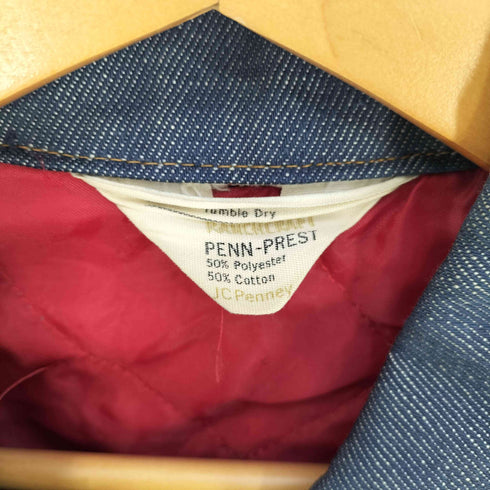 ジェーシーペニー JC Penney 70S PENN-PREST 裏地キルティング ライトオンスデニムジャケット メンズ MW