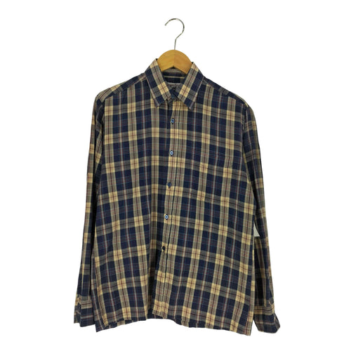 BENTON ROW チェック柄 ポリコットン レギュラーカラー シャツ メンズ import:S