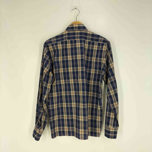 BENTON ROW チェック柄 ポリコットン レギュラーカラー シャツ メンズ import:S