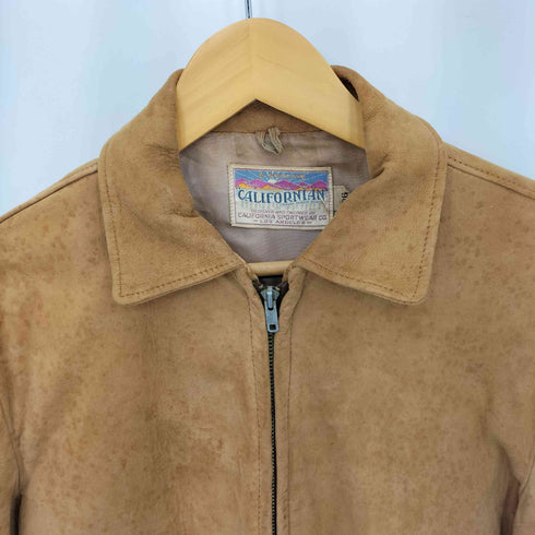 californian 70-80s 棒talon ジップアップ レザースポーツジャケット VINTAGE レディース 36