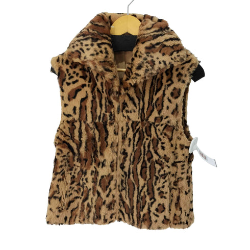y2k leopard print vest レディース