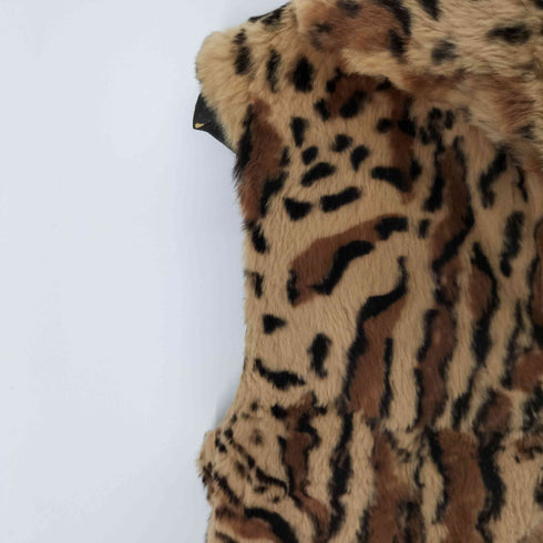 y2k leopard print vest レディース