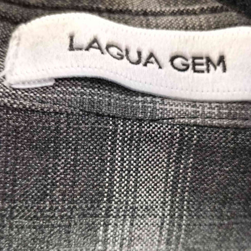 ラグアジェム LAGUA GEM チェック柄オフショルダーシャツ レディース FREE