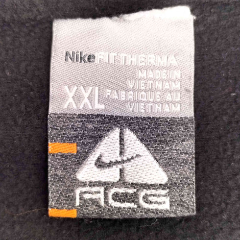 ナイキエーシージー NIKE ACG 00s ロゴ刺繍 ソフトシェル フリースジャケット メンズ import:XXL
