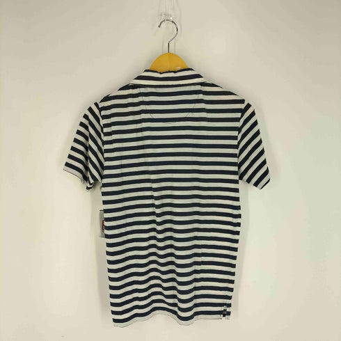 バーバリーブラックレーベル BURBERRY BLACK LABEL ロゴ刺繍 ボーダーポロシャツ メンズ JPN:2