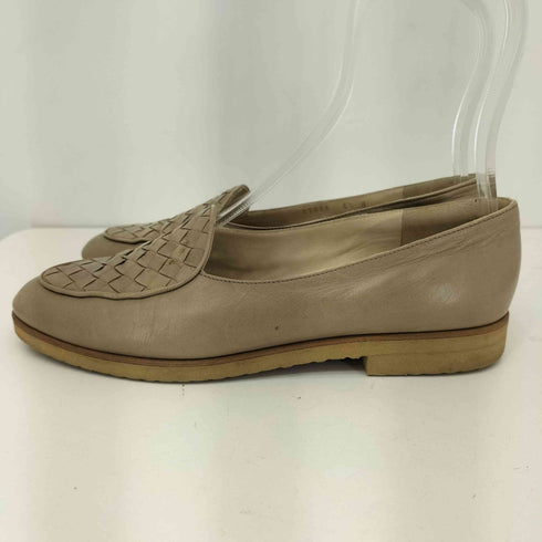 ボッテガヴェネタ BOTTEGA VENETA イントレチャートトゥ レザーパンプスローファー レディース 6 1/2