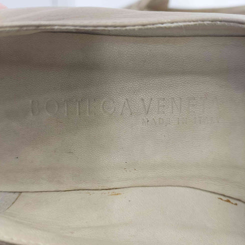 ボッテガヴェネタ BOTTEGA VENETA イントレチャートトゥ レザーパンプスローファー レディース 6 1/2