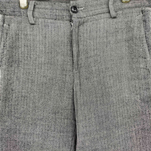 リミフゥ LIMI feu 07AW ヘリンボーン柄 ウール コットン ノータック パンツ レディース JPN:S