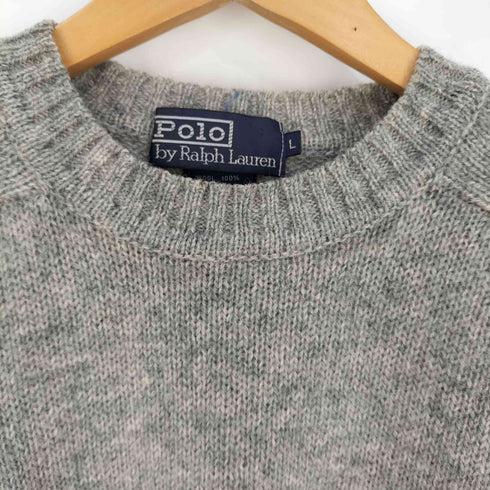 ポロバイラルフローレン Polo by RALPH LAUREN 香港製 スモールポニー刺繍 ウールニット メンズ import:L