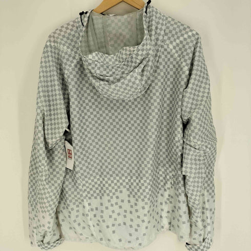 アディダス adidas 00S CLMA PROOOF パフォーマンスロゴプリント 市松模様 裏地メッシュ 斜めジップ プルオーバー ナイロンジャケット メンズ import:L