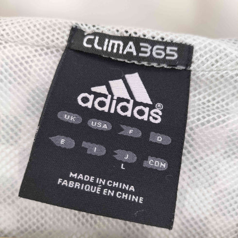 アディダス adidas 00S CLMA PROOOF パフォーマンスロゴプリント 市松模様 裏地メッシュ 斜めジップ プルオーバー ナイロンジャケット メンズ import:L