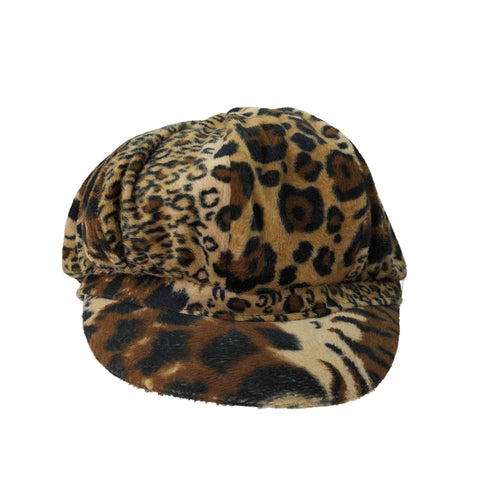 Y2K レオパードキャスケット レディース