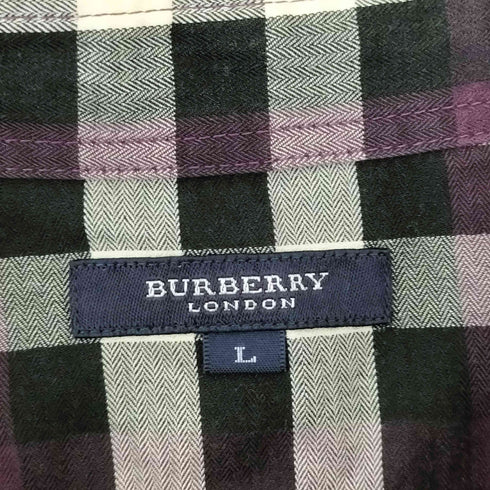 バーバリーロンドン BURBERRY LONDON レギュラーカラーL/S チェックシャツ メンズ import:L