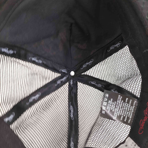 エドハーディー Ed Hardy 総柄レオパードメッシュキャップ メンズ