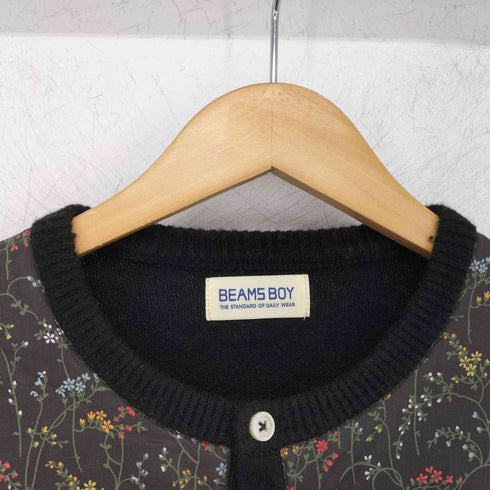 ビームスボーイ BEAMS BOY 花柄 パッチ カーディガン レディース JPN:1