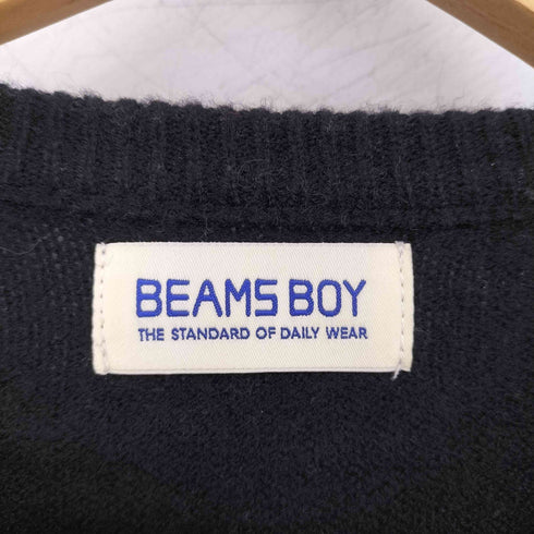 ビームスボーイ BEAMS BOY 花柄 パッチ カーディガン レディース JPN:1