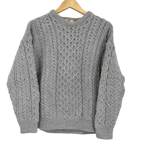 キャレイグドン Carraig Donn アイルランド製 ケーブル編み ウール アランニット セーター フィッシャーマン レディース import:XS
