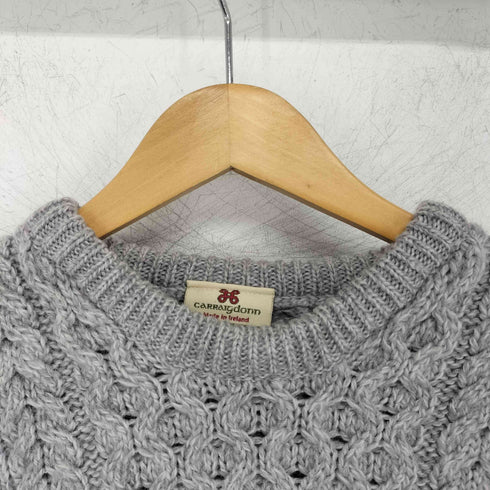 キャレイグドン Carraig Donn アイルランド製 ケーブル編み ウール アランニット セーター フィッシャーマン レディース import:XS