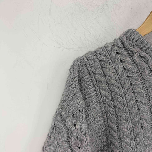 キャレイグドン Carraig Donn アイルランド製 ケーブル編み ウール アランニット セーター フィッシャーマン レディース import:XS