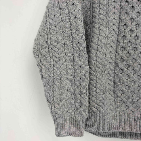 キャレイグドン Carraig Donn アイルランド製 ケーブル編み ウール アランニット セーター フィッシャーマン レディース import:XS
