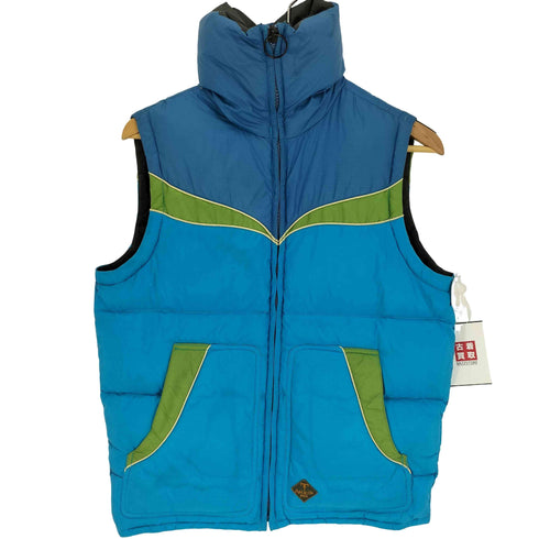 ディーゼル DIESEL 90-00S スタンドネック フルジップ バイカラー リップストップ ナイロン ダウン ベスト Y2K メンズ import:S