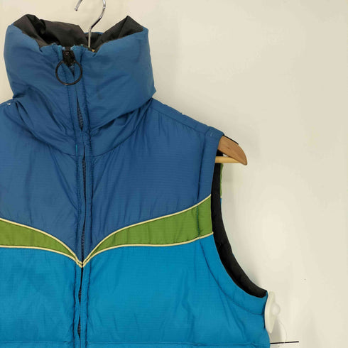 ディーゼル DIESEL 90-00S スタンドネック フルジップ バイカラー リップストップ ナイロン ダウン ベスト Y2K メンズ import:S