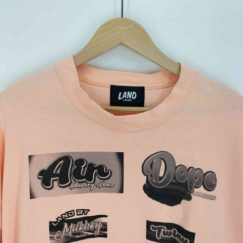 ランドバイミルクボーイ LAND by MILKBOY 企業ロゴプリント L/S クルーネック Tシャツ メンズ