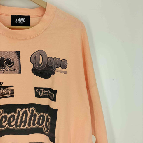 ランドバイミルクボーイ LAND by MILKBOY 企業ロゴプリント L/S クルーネック Tシャツ メンズ