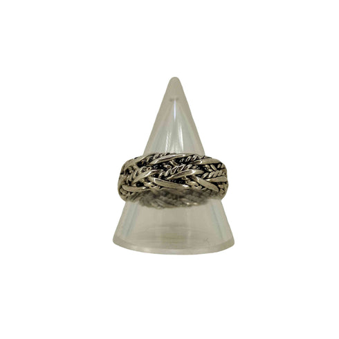 925刻印 編み込み シルバーリング メンズ 22-23号