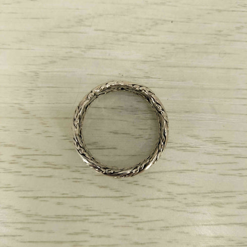 925刻印 編み込み シルバーリング メンズ 22-23号