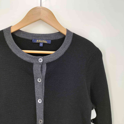 ブルックスブラザーズ BROOKS BROTHERS メリノウール バイカラー クルーネック カーディガン レディース