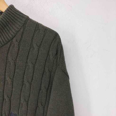 チャップスラルフローレン CHAPS RALPH LAUREN ハーフジップケーブルコットンニット メンズ JPN:XL