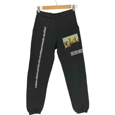 URBAN SOPHISTICATION USA製ボディ グラフィック プリント 裏起毛 スウェット パンツ メンズ S
