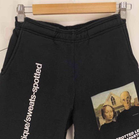 URBAN SOPHISTICATION USA製ボディ グラフィック プリント 裏起毛 スウェット パンツ メンズ S