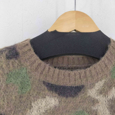 バンクスジャーナル BANKS JOURNAL MAJIC MOHAIR CAMO KNIT CREW メンズ import:M