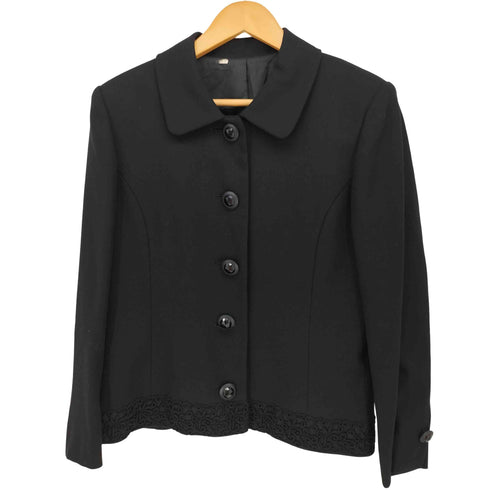 GIVENCHY HI FORMAL 裏地キュプラ 丸襟 ジャケット レディース 12