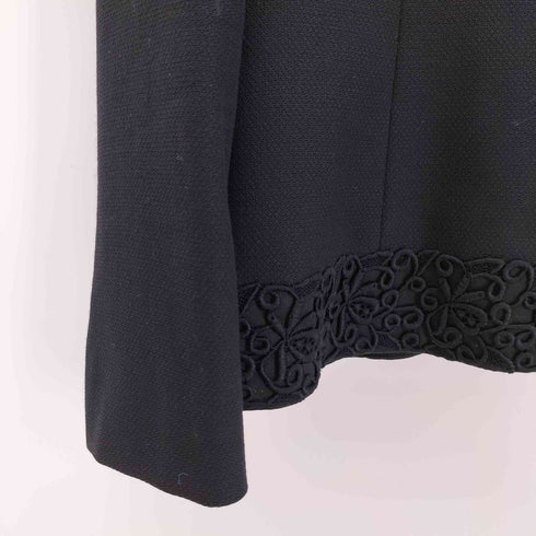 GIVENCHY HI FORMAL 裏地キュプラ 丸襟 ジャケット レディース 12