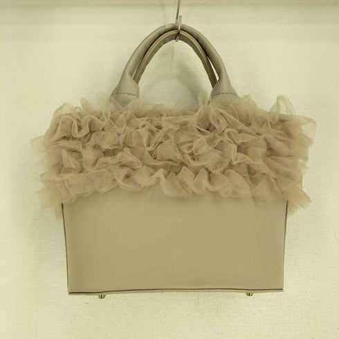 ジルバイジルスチュアート JILL by JILLSTUART ロゴプレート フリル チュール トートバッグ レディース