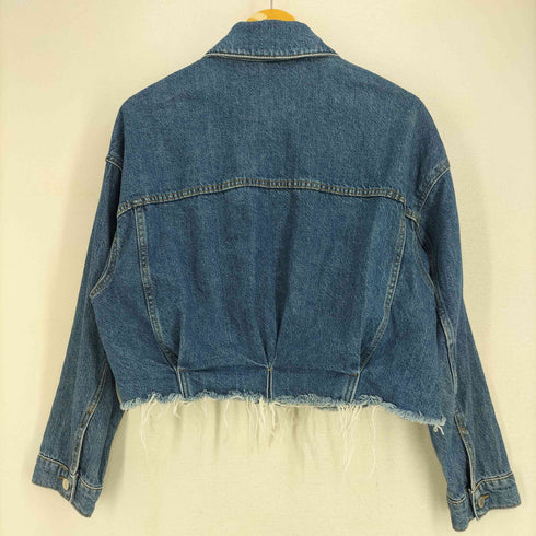 ザラ ZARA クロップド デニムジャケット レディース import:S