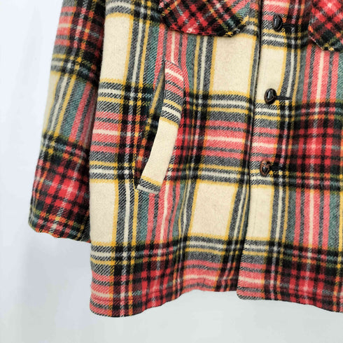 レイクランド Lakeland 70s 白タグ チェック 胡桃ボタン ウールジャケット メンズ